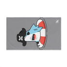 Shark Pirate Lifesaver Grey | Mix & Match Original Fun-Flirty Lovers’ Towels
