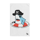 Shark Pirate Lifesaver White | Mix & Match Original Fun-Flirty Lovers’ Towels