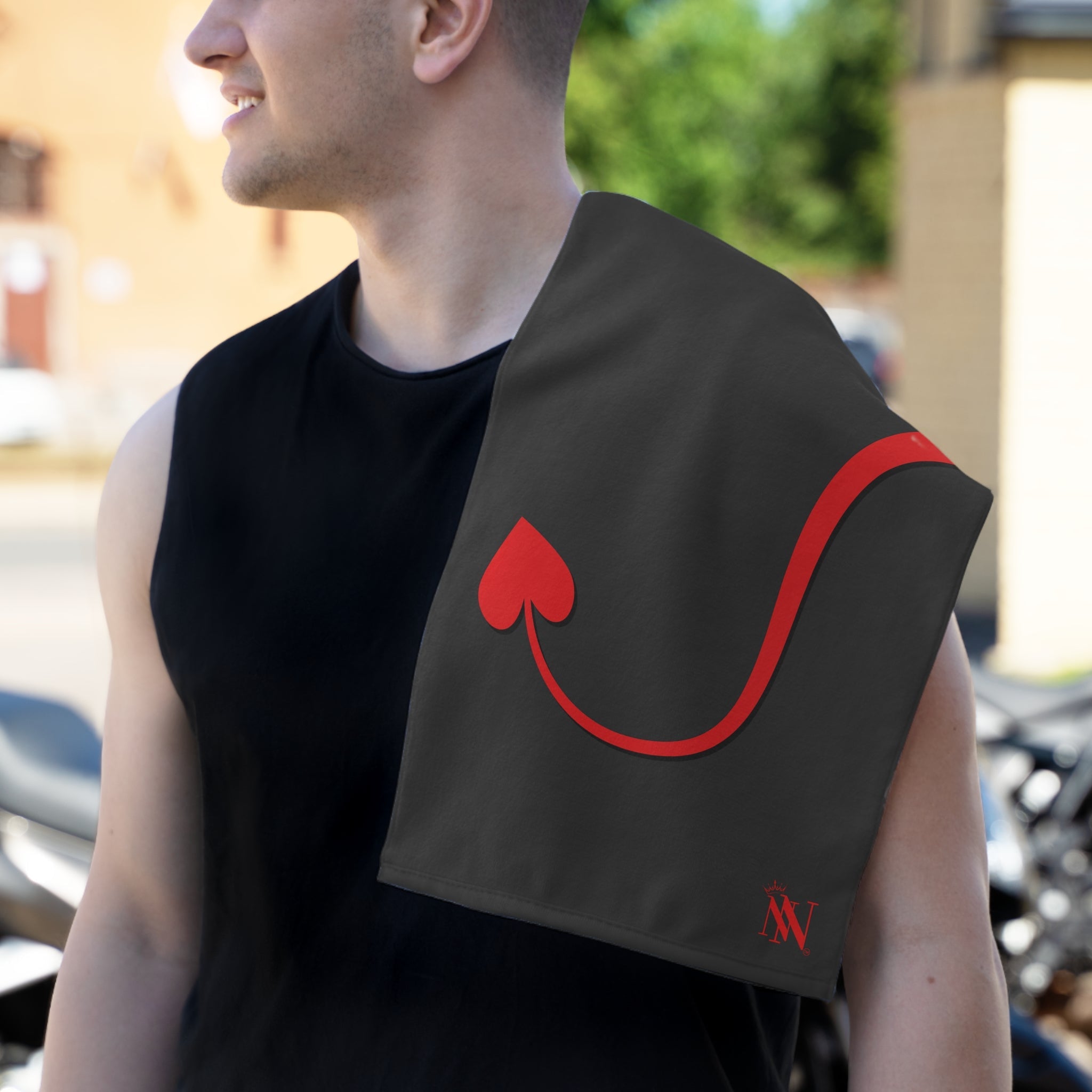 She’s the Devil Dark Grey | Mix & Match Soft Fun-Flirty Lovers’ Towels