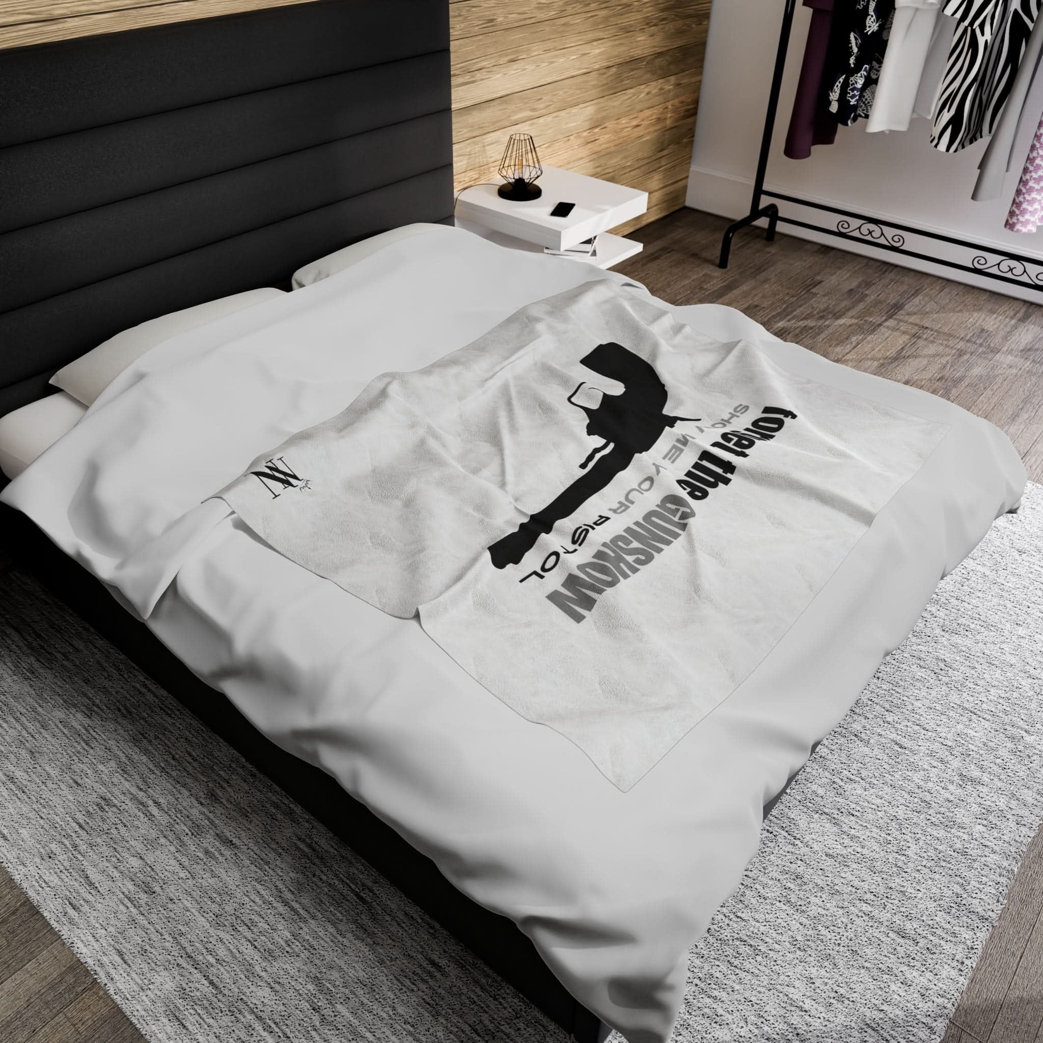 Show Me Your Pistol | Mix & Match Fun-Flirty Lovers’ Blankets