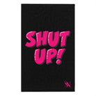 Shut Up! Black Mix & Match Soft Sex Towels | Flirty Lovers’ Gifts