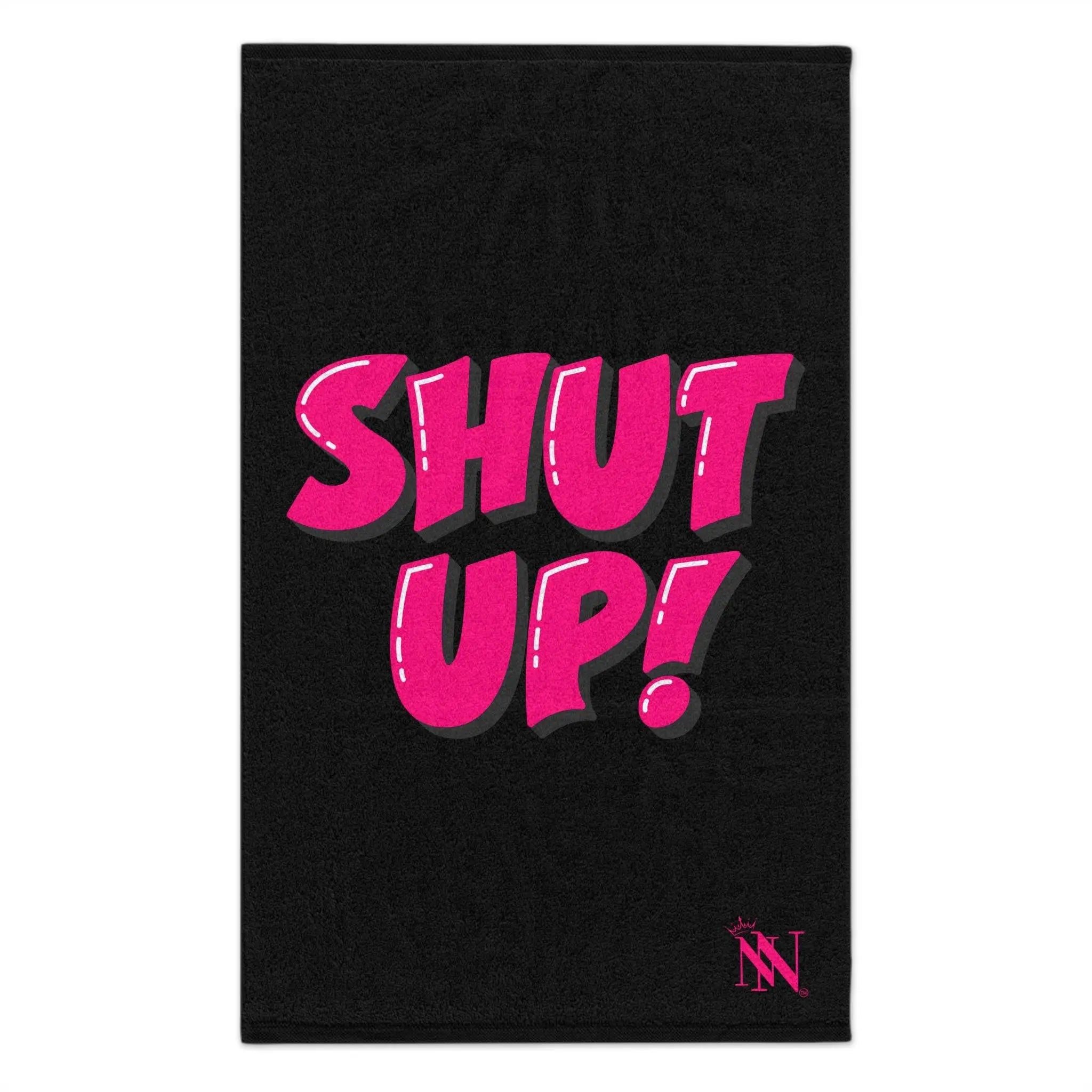 Shut Up! Black Mix & Match Soft Sex Towels | Flirty Lovers’ Gifts