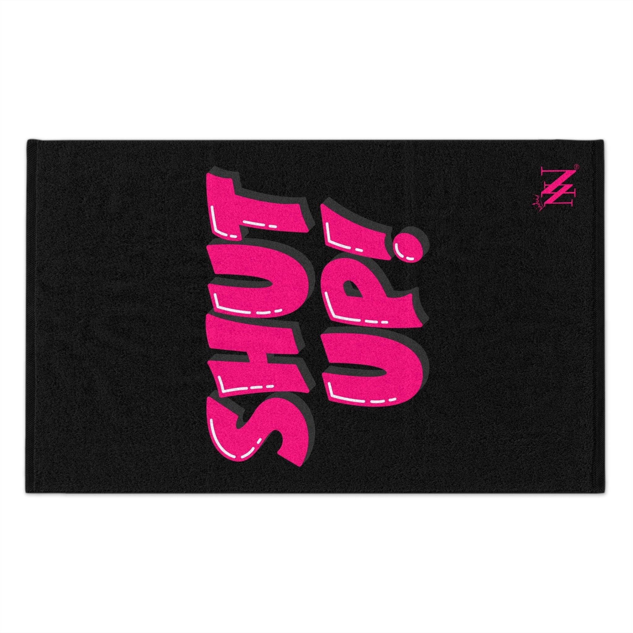 Shut Up! Black Mix & Match Soft Sex Towels | Flirty Lovers’ Gifts