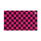 Signature Pink Black Checkers | Mix & Match Original Fun-Flirty Lovers’ Towels