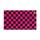 Signature Pink Black Checkers | Mix & Match Original Fun-Flirty Lovers’ Towels