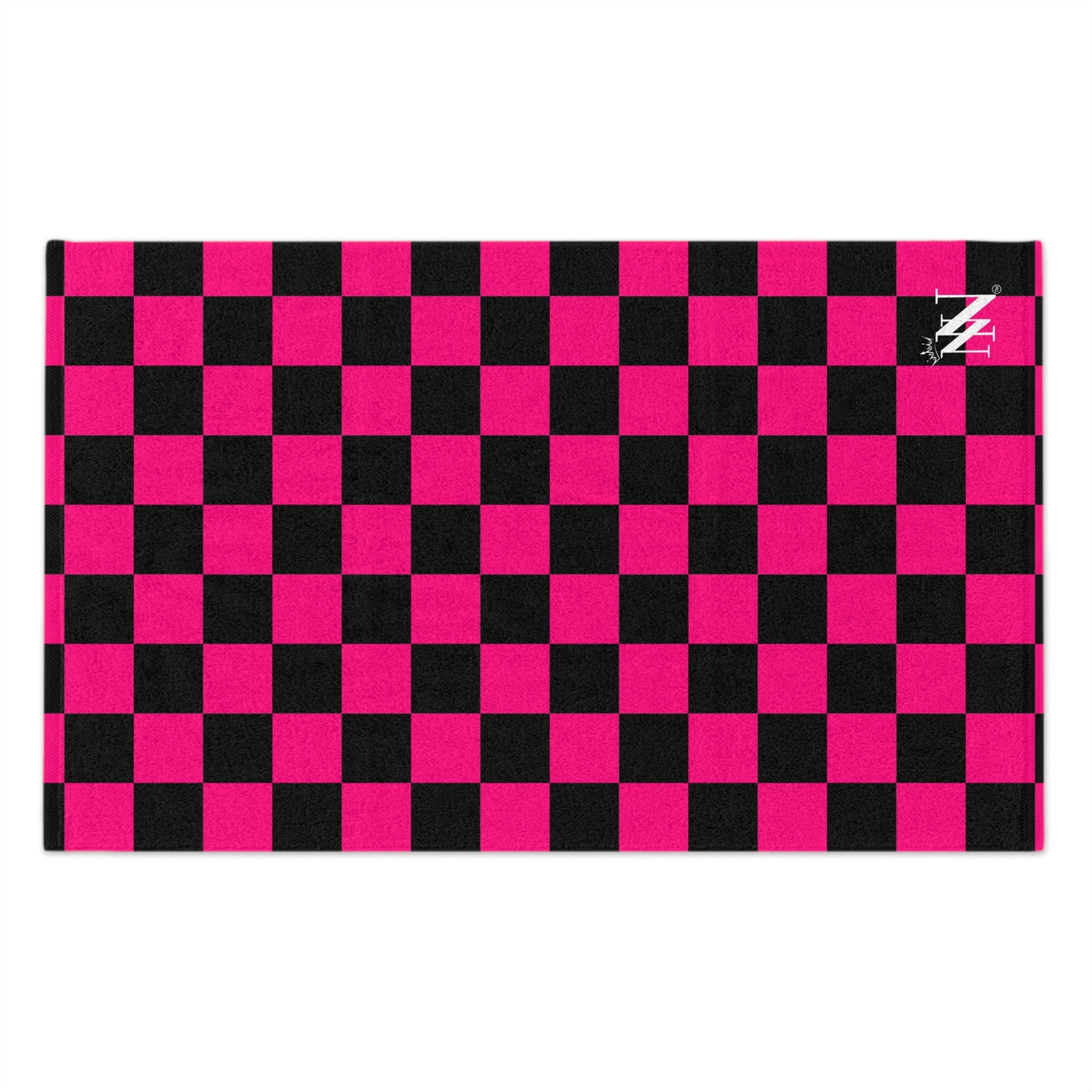 Signature Pink Black Checkers | Mix & Match Soft Fun-Flirty Lovers’ Towels