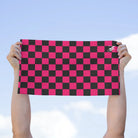 Signature Pink Black Checkers | Mix & Match Soft Fun-Flirty Lovers’ Towels