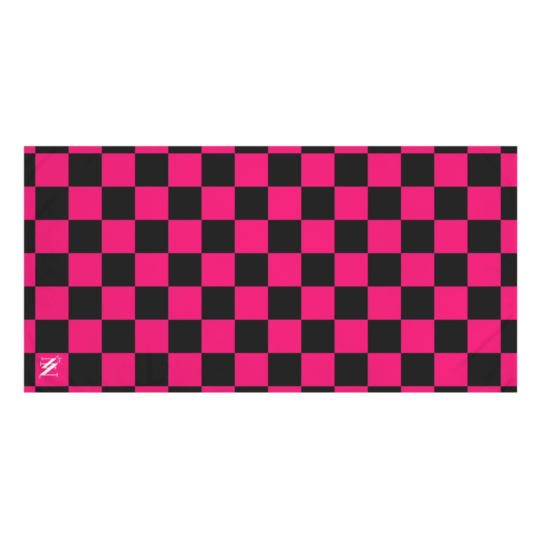 Signature Pink Black Checkers | Mix & Match XL Fun-Flirty Lovers’ Towels