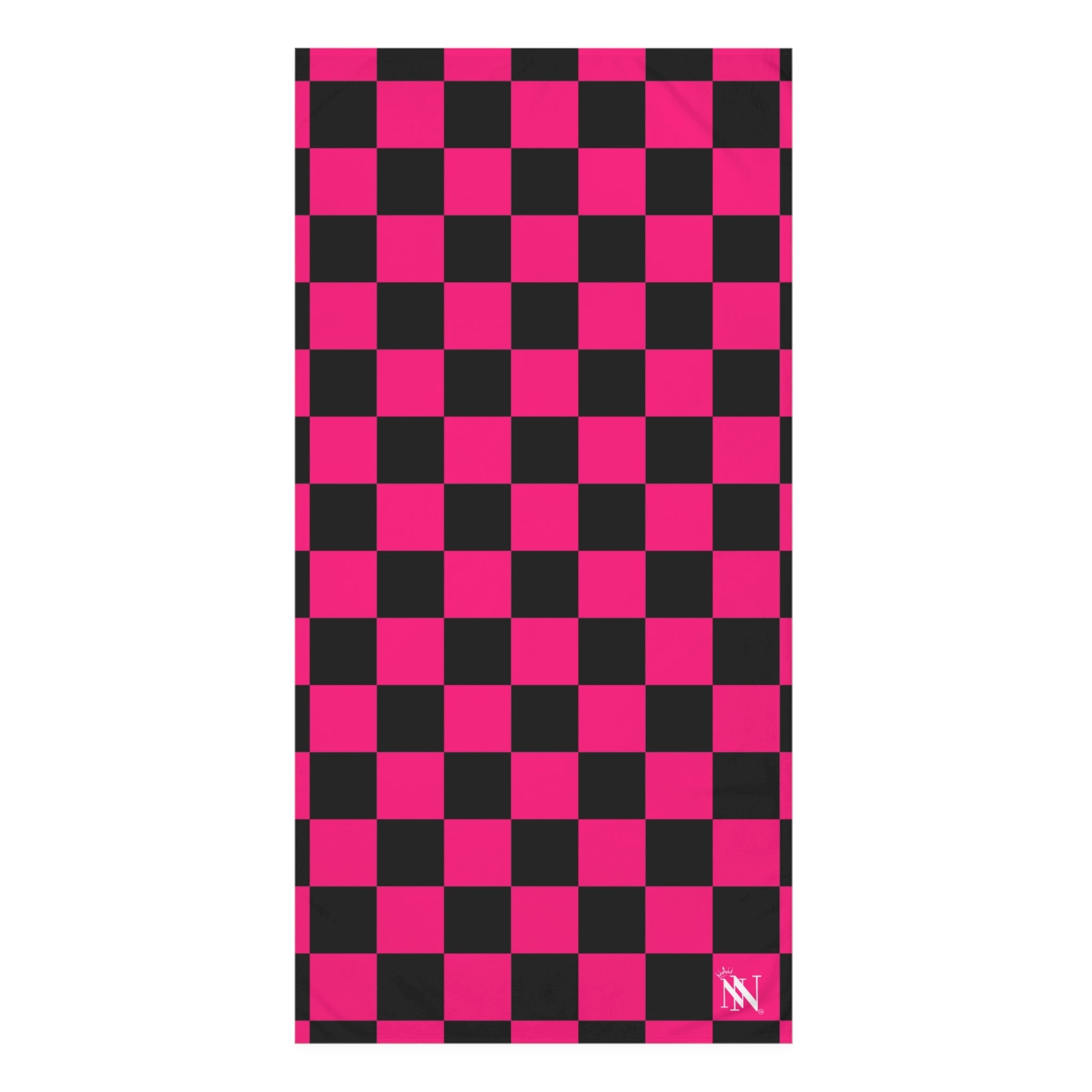 Signature Pink Black Checkers | Mix & Match XL Fun-Flirty Lovers’ Towels