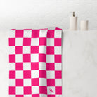 Signature Pink White Checkered | Mix & Match Naughty XL Fun-Flirty Lovers’ Towels