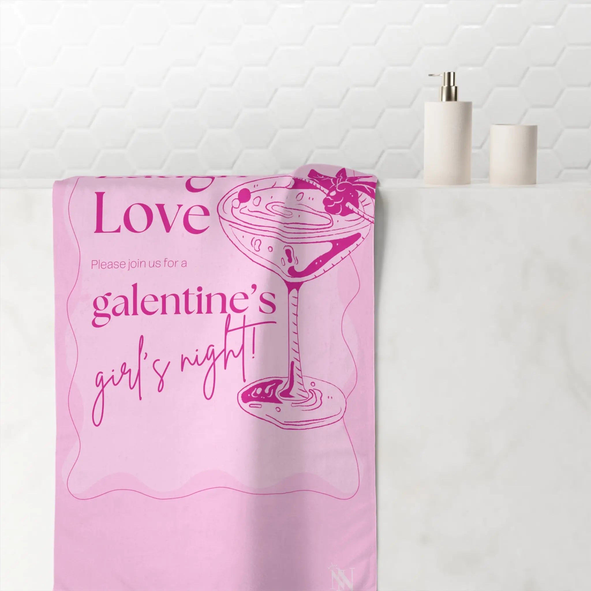 Sip Laugh Love | Mix & Match XL Fun-Flirty Lovers’ Towels