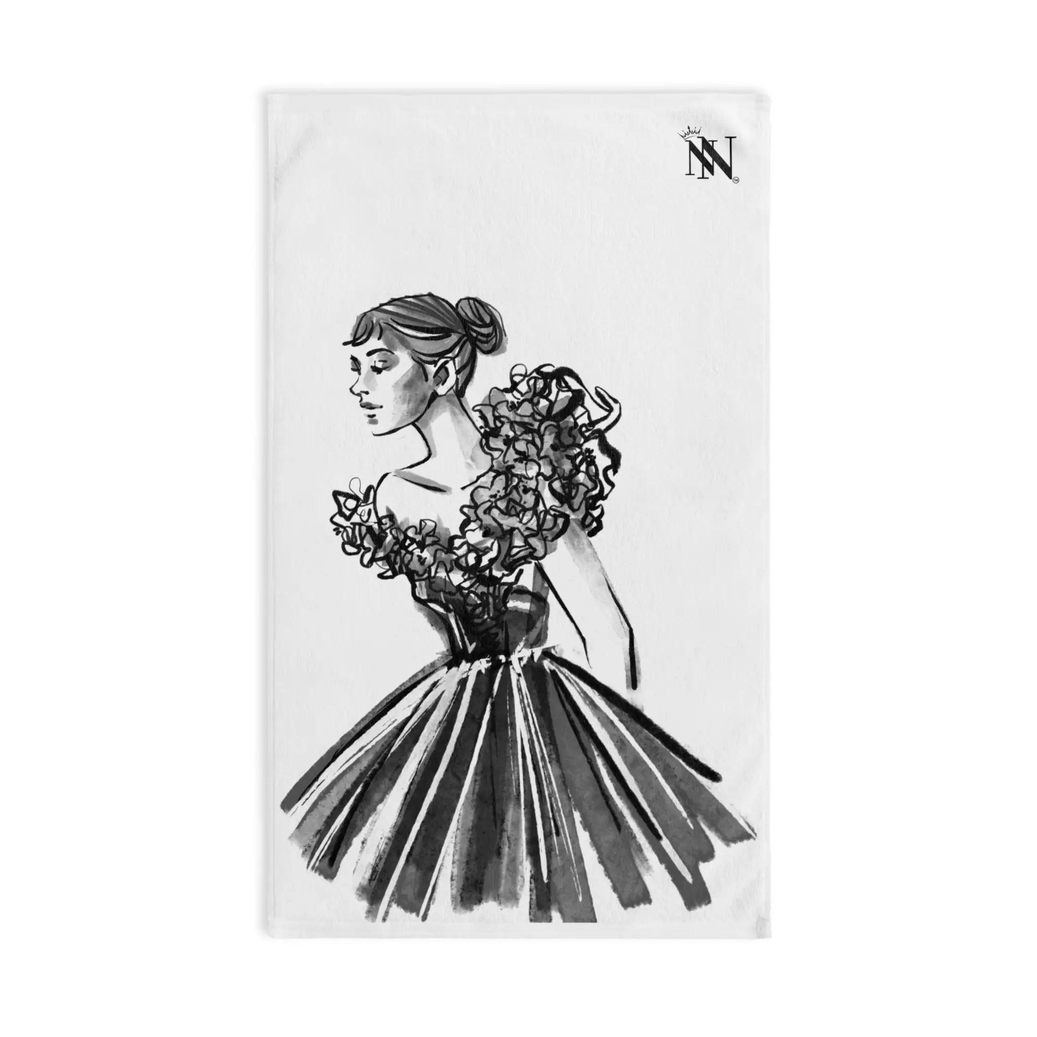 Sketched Formal Bride | Mix & Match Original Fun-Flirty Lovers’ Towels