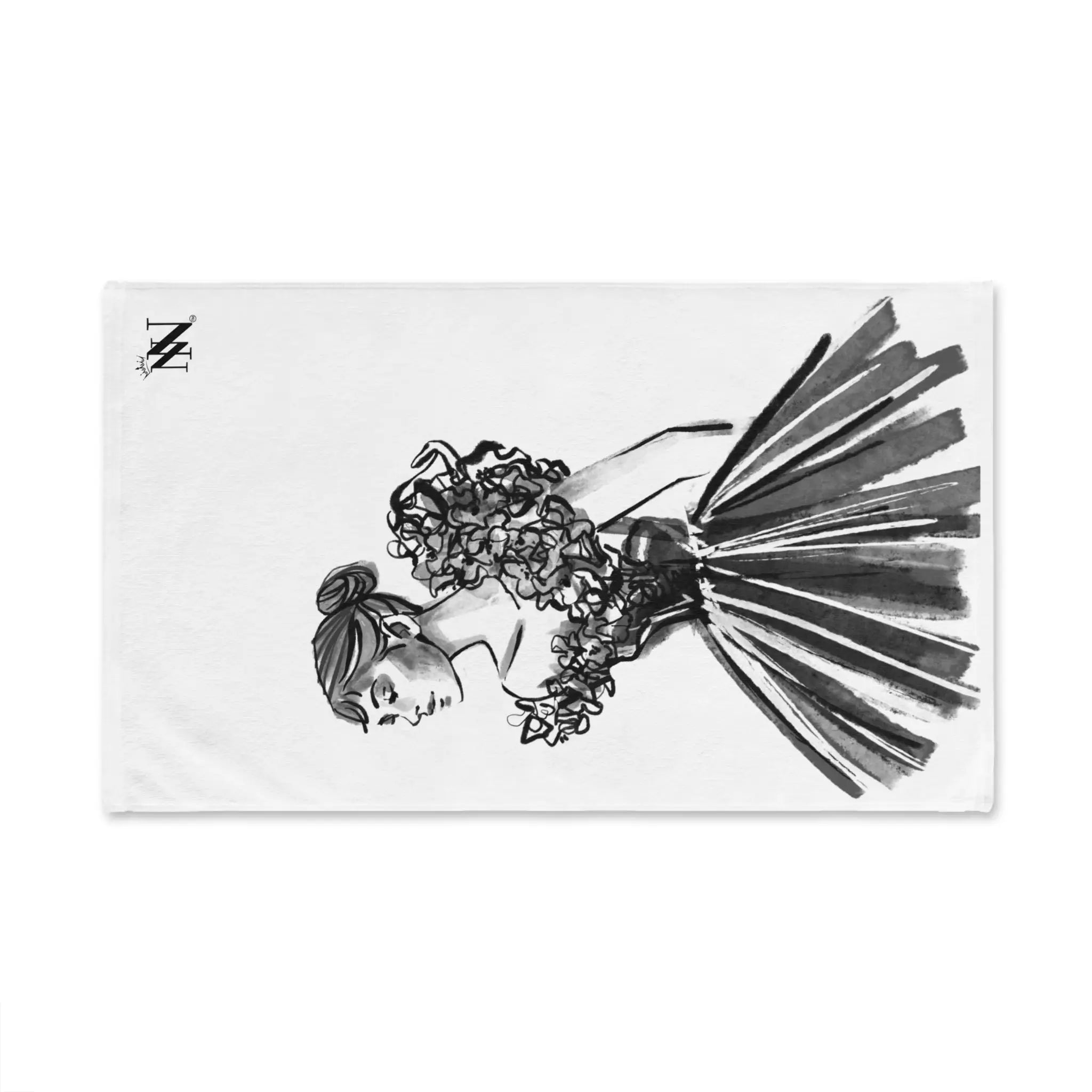 Sketched Formal Bride | Mix & Match Original Fun-Flirty Lovers’ Towels