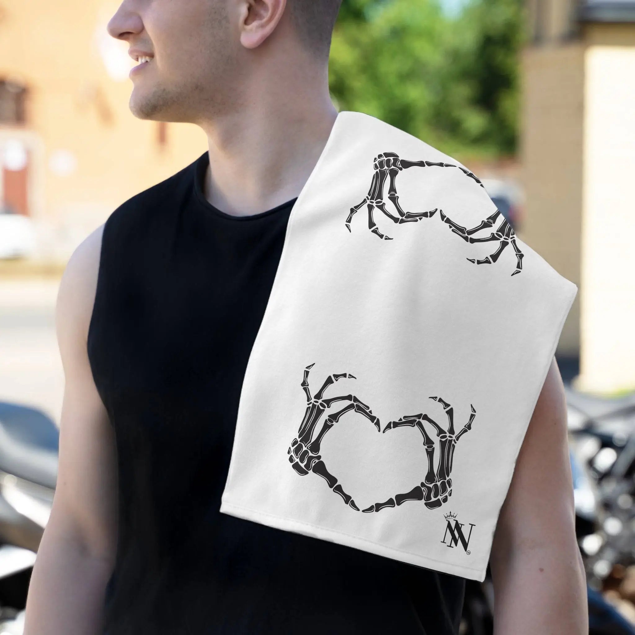 Skull Heart Shareable | Mix & Match Soft Fun-Flirty Lovers’ Towels