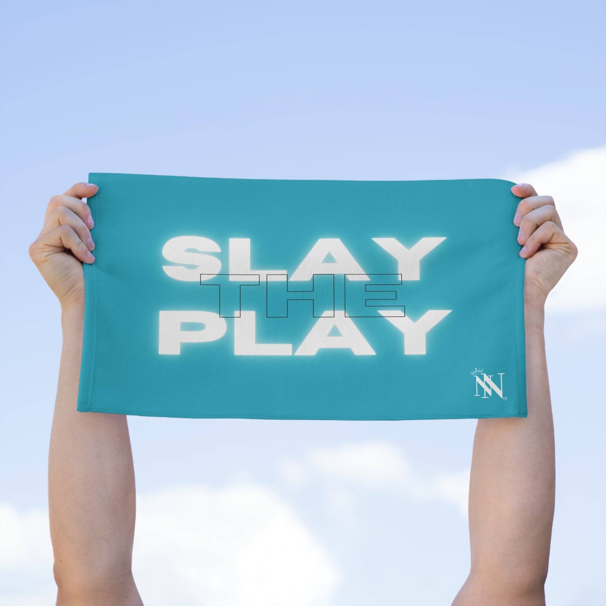 Slay the Play Teal Mix & Match Soft Sex Towels | Naughty Lovers’ Gifts