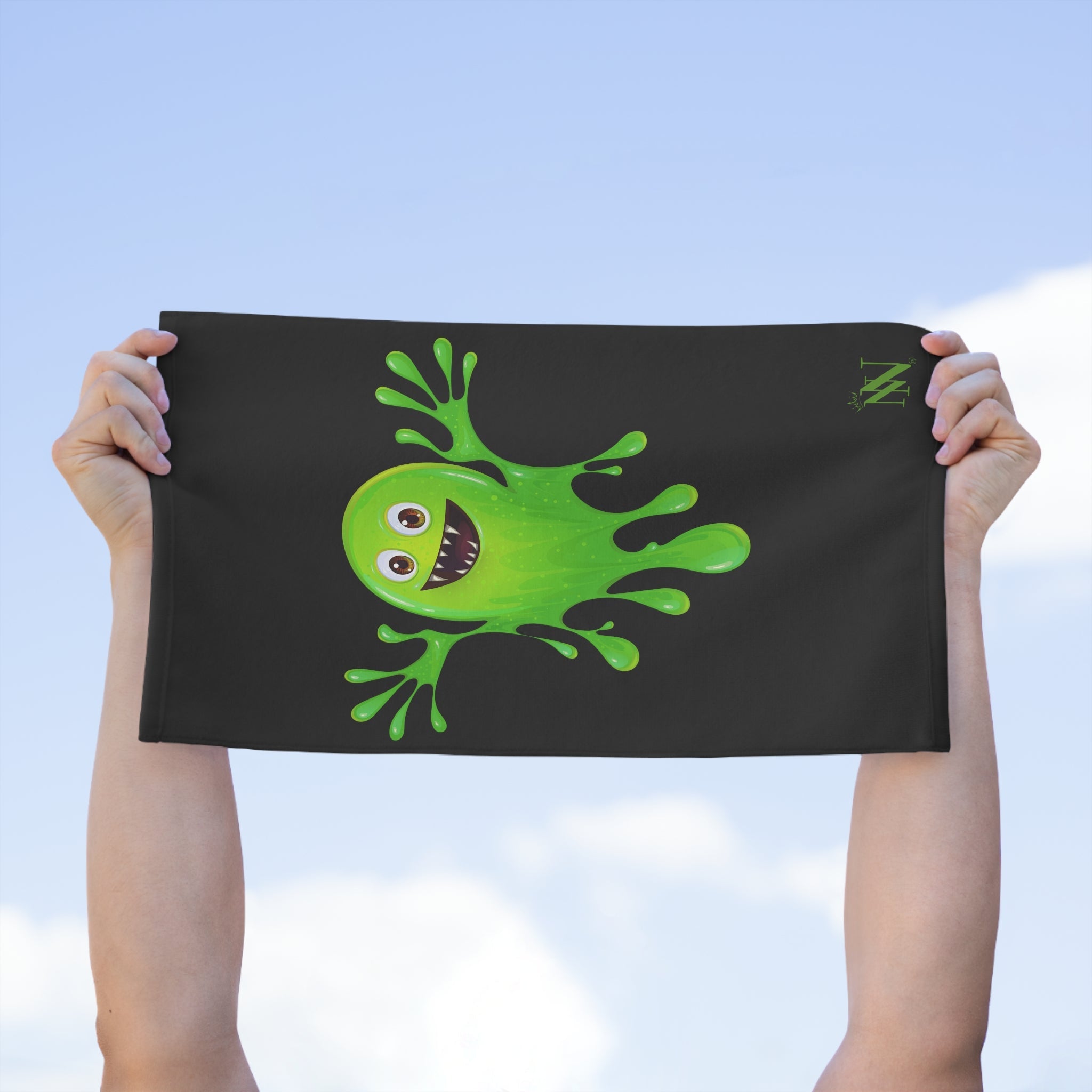 Slimy Monster Black | Mix & Match Soft Fun-Flirty Lovers’ Towels
