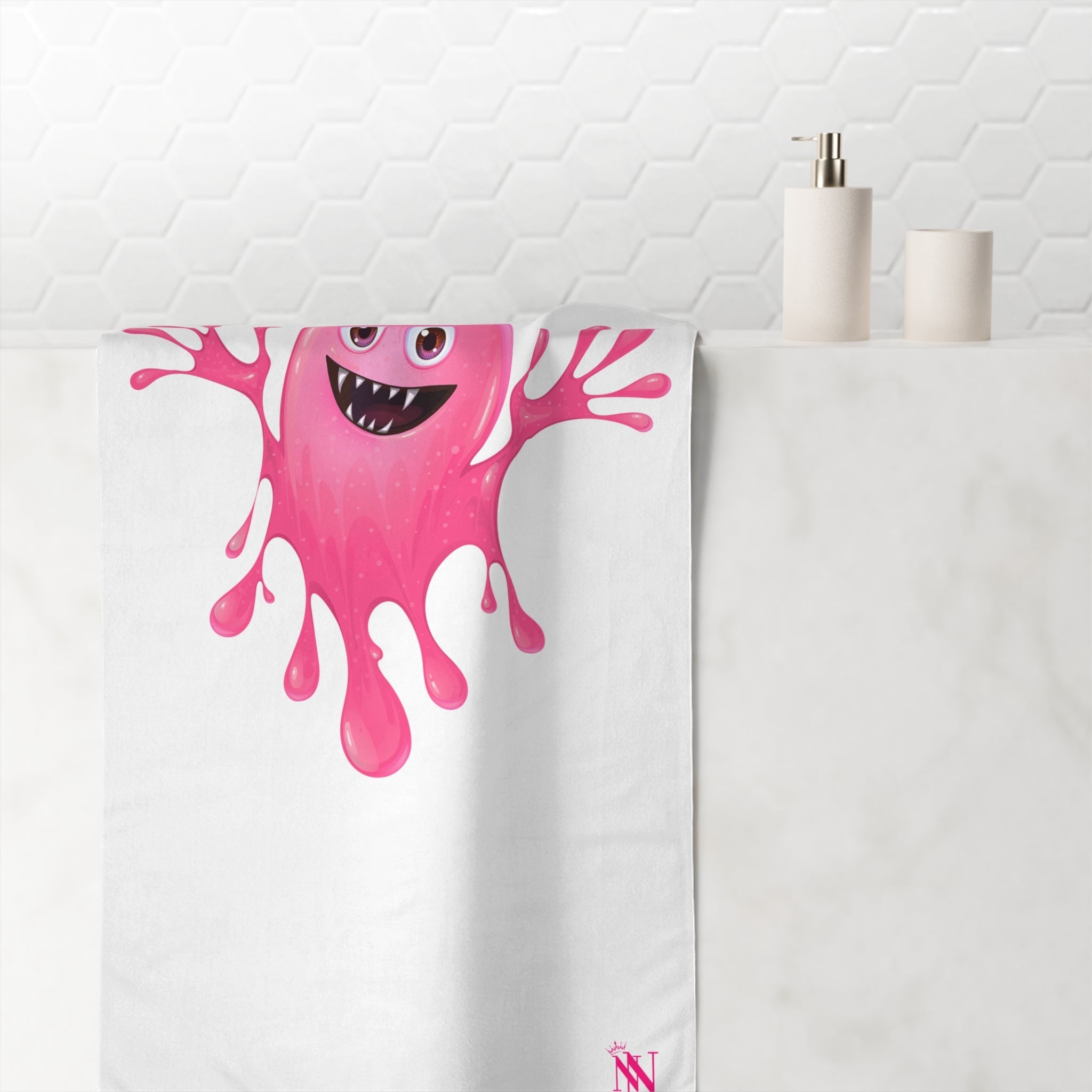 Slimy Pink Monster | Mix & Match Naughty XL Fun-Flirty Lovers’ Towels