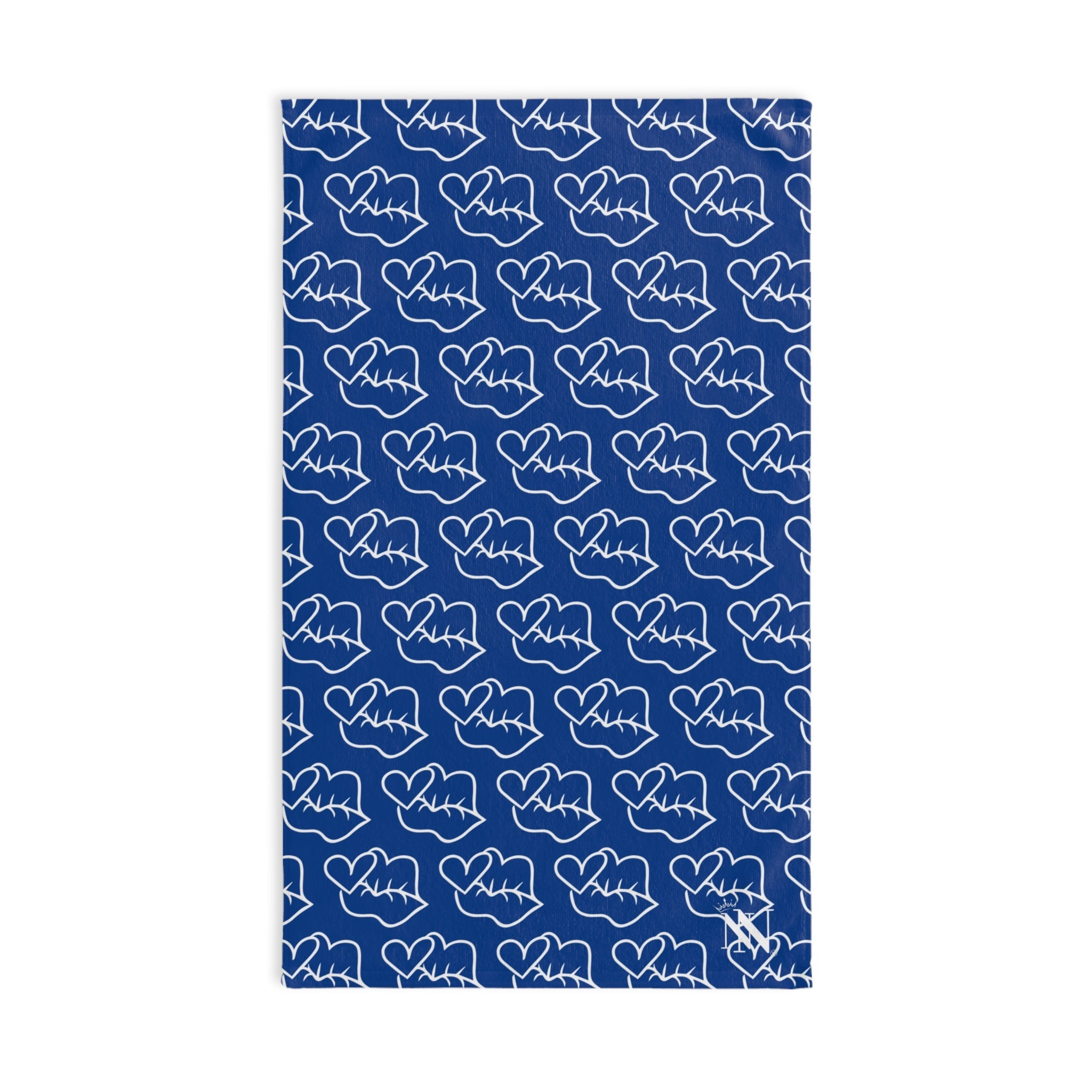 Smoochie Kiss Lips Blue | Mix & Match Original Fun-Flirty Lovers’ Towels