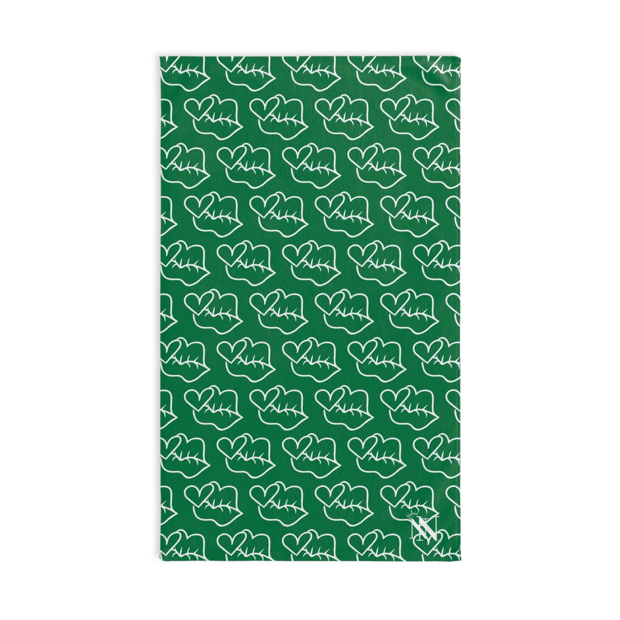 Smoochie Kiss Lips Green | Mix & Match Original Fun-Flirty Lovers’ Towels