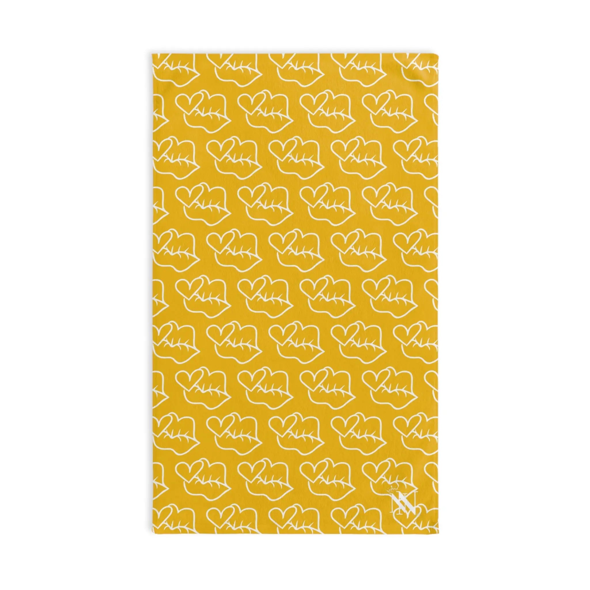 Smoochie Kiss Lips Yellow | Mix & Match Original Fun-Flirty Lovers’ Towels