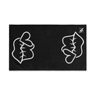 Smoochie Lips Shareable Black | Mix & Match Original Fun-Flirty Lovers’ Towels