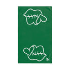 Smoochie Lips Shareable Green | Mix & Match Original Fun-Flirty Lovers’ Towels
