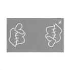 Smoochie Lips Shareable Grey | Mix & Match Original Fun-Flirty Lovers’ Towels