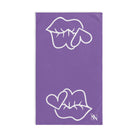 Smoochie Lips Shareable Lavendar | Mix & Match Original Fun-Flirty Lovers’ Towels