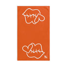 Smoochie Lips Shareable Orange | Mix & Match Original Fun-Flirty Lovers’ Towels