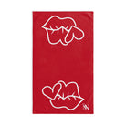 Smoochie Lips Shareable Red | Mix & Match Original Fun-Flirty Lovers’ Towels