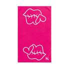Smoochie Lips Shareable Signature Pink | Mix & Match Original Fun-Flirty Lovers’ Towels