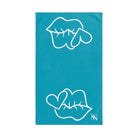 Smoochie Lips Shareable Teal | Mix & Match Original Fun-Flirty Lovers’ Towels