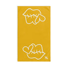 Smoochie Lips Shareable Yellow | Mix & Match Original Fun-Flirty Lovers’ Towels