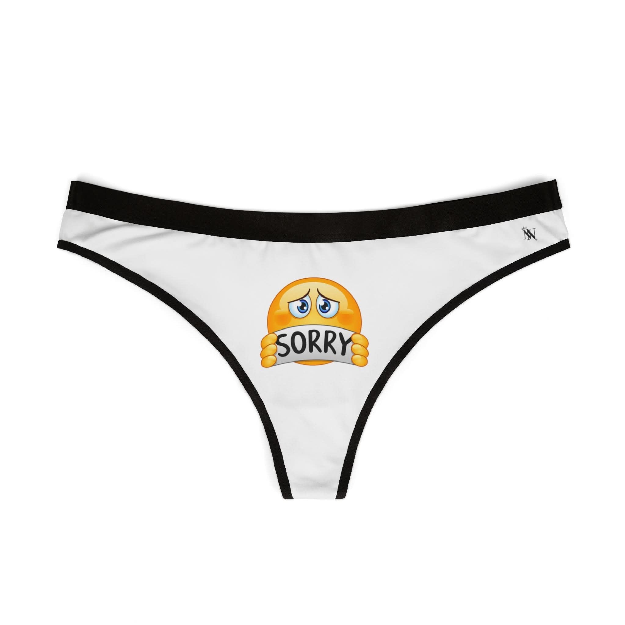 Sorry Emoji Mix Match Women’s Thong Sex Panties | Playful Gifts