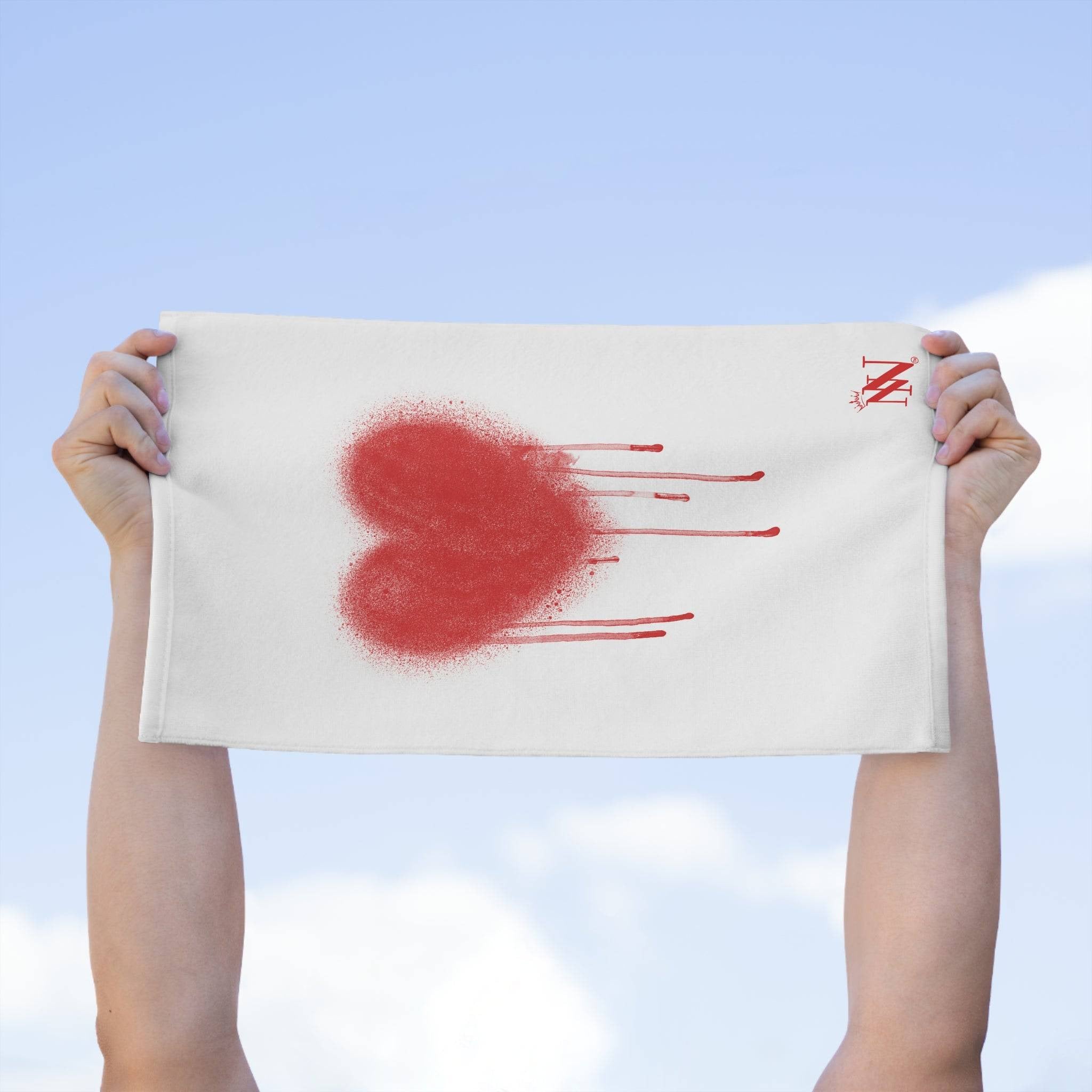 Spray Paint Heart | Mix & Match Soft Fun-Flirty Lovers’ Towels