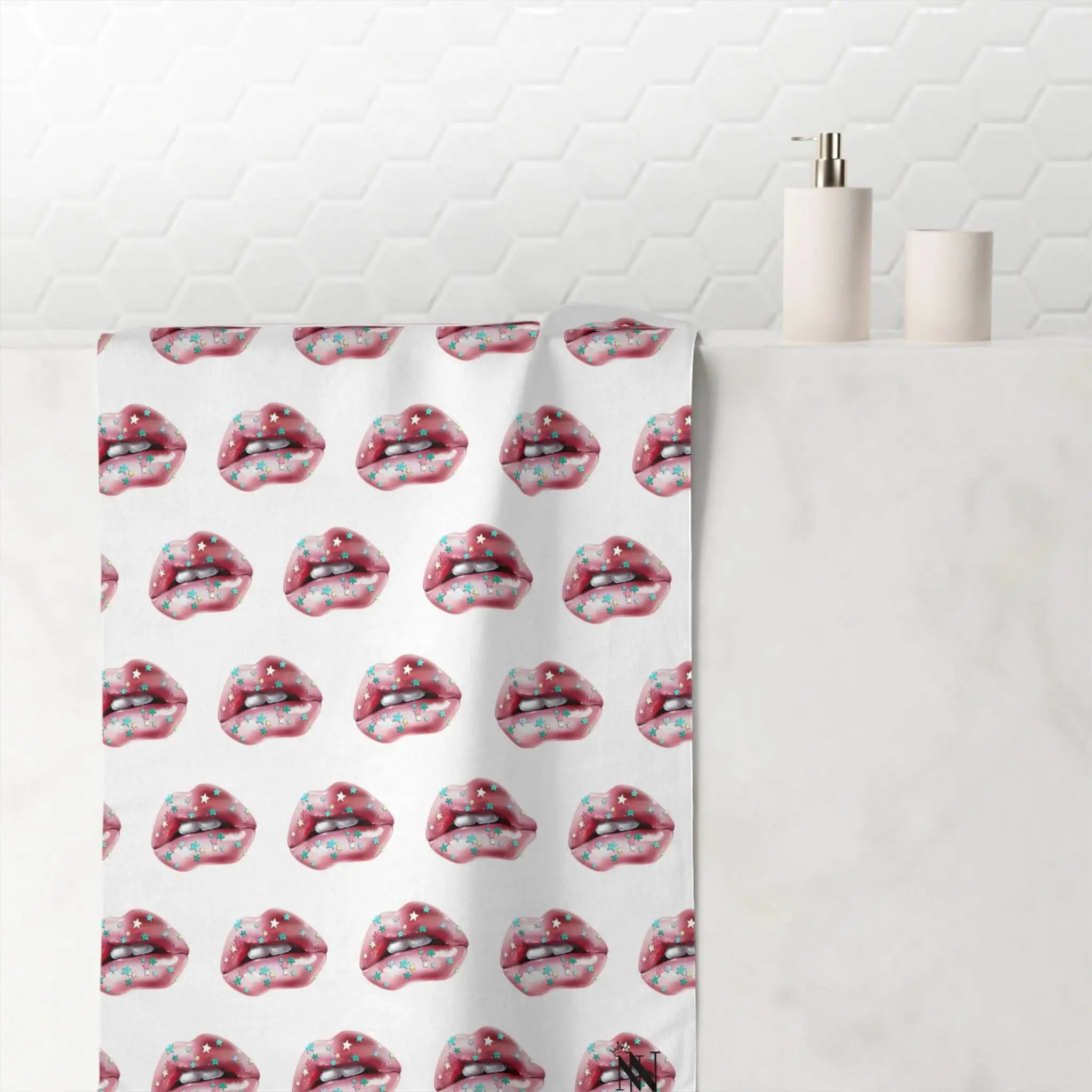 Star Lips Fun XL Cum Towel | Big Bold & Sexy Stylish