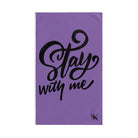 Stay With Me Lavendar | Mix & Match Original Fun-Flirty Lovers’ Towels