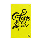 Stay With Me Neon Yellow | Mix & Match Original Fun-Flirty Lovers’ Towels