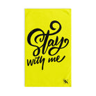 Stay With Me Neon Yellow | Mix & Match Original Fun-Flirty Lovers’ Towels