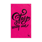Stay With Me Signature Pink | Mix & Match Original Fun-Flirty Lovers’ Towels