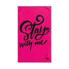 Stay With Me Signature Pink | Mix & Match Original Fun-Flirty Lovers’ Towels