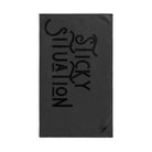 Sticky Situation Dark Grey | Mix & Match Original Fun-Flirty Lovers’ Towels