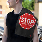 Stop and Cum Black Mix & Match Soft Sex Towels | Flirty Lovers’ Gifts