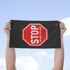 Stop and Cum Black Mix & Match Soft Sex Towels | Flirty Lovers’ Gifts