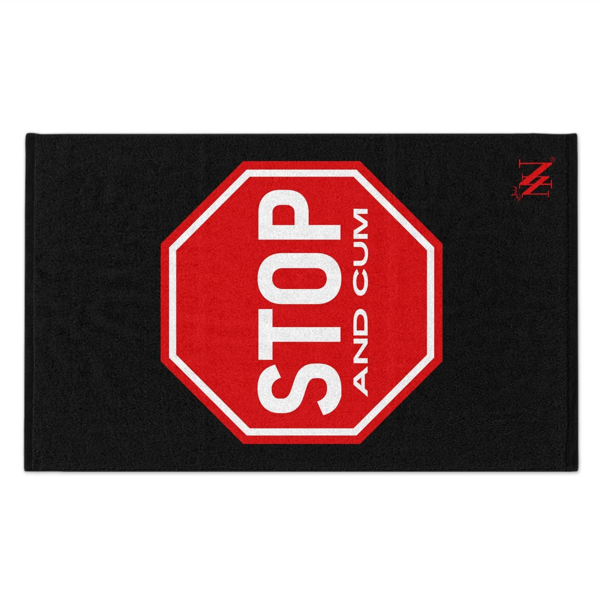 Stop and Cum Black Mix & Match Soft Sex Towels | Flirty Lovers’ Gifts