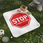 Stop And Cum Sign | Mix Match Fun-Flirty Lovers’ Water-Resistant Blankets