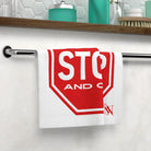 Stop And Cum Sign | Mix & Match Lils’ Fun-Flirty Lovers’ Towels