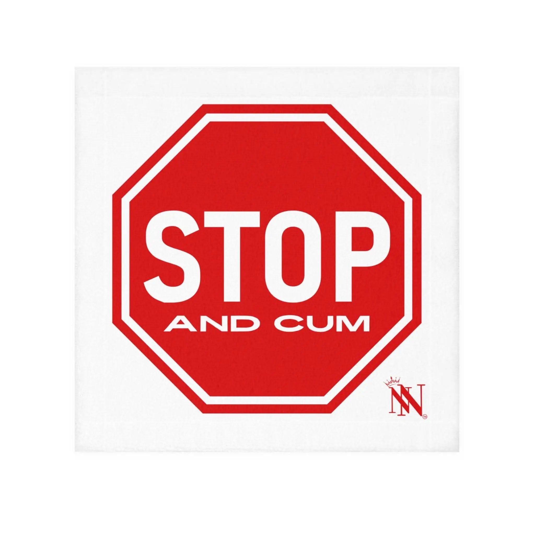 Stop And Cum Sign | Mix & Match Lils’ Fun-Flirty Lovers’ Towels