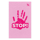 Stop! Handprint Light Pink | Mix & Match Soft Fun-Flirty Lovers’ Towels