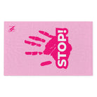 Stop! Handprint Light Pink | Mix & Match Soft Fun-Flirty Lovers’ Towels